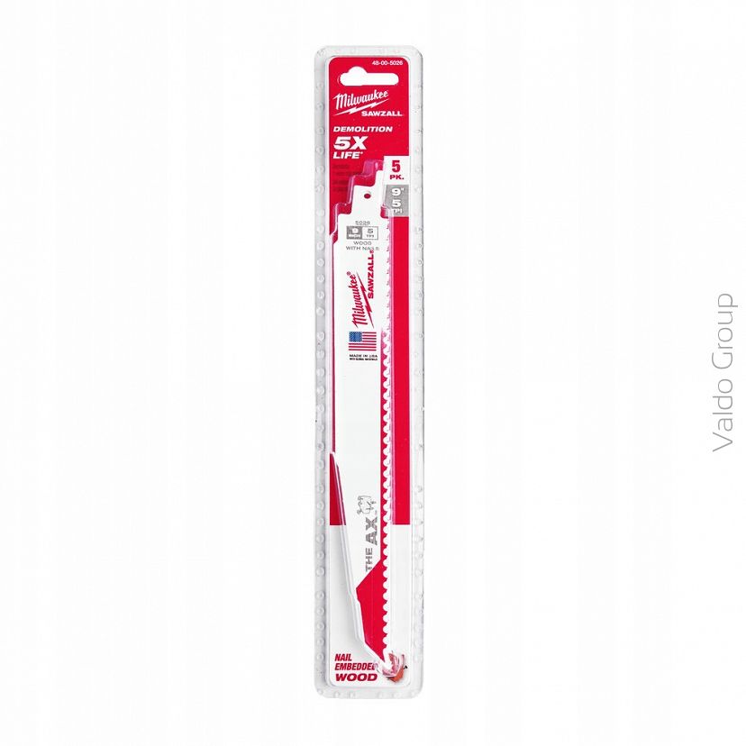 MILWAUKEE BRZESZCZOT DREWNO Z METALEM 230 mm AX - 5 SZT.