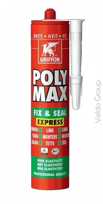 Griffon Klej montażowy/uszczelniacz Polymax Fix & Seal Express 425g biały