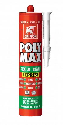 Griffon Klej montażowy/uszczelniacz Polymax Fix & Seal Express 425g biały